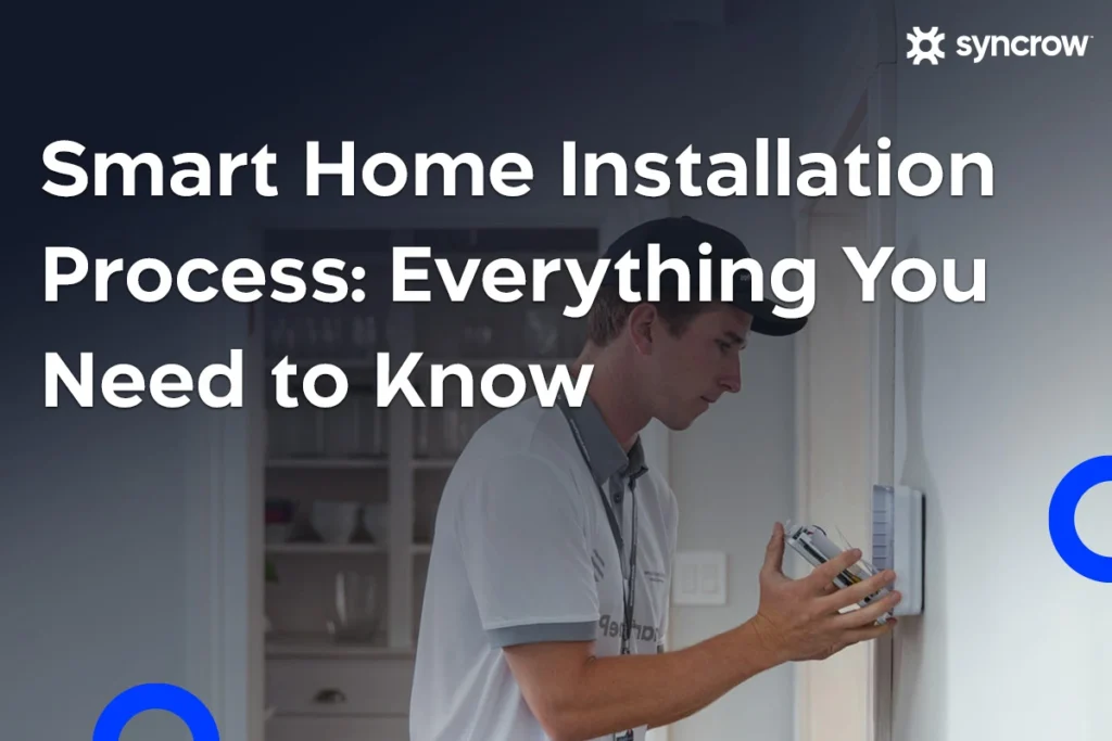 Image of a professional installing smart home devices.