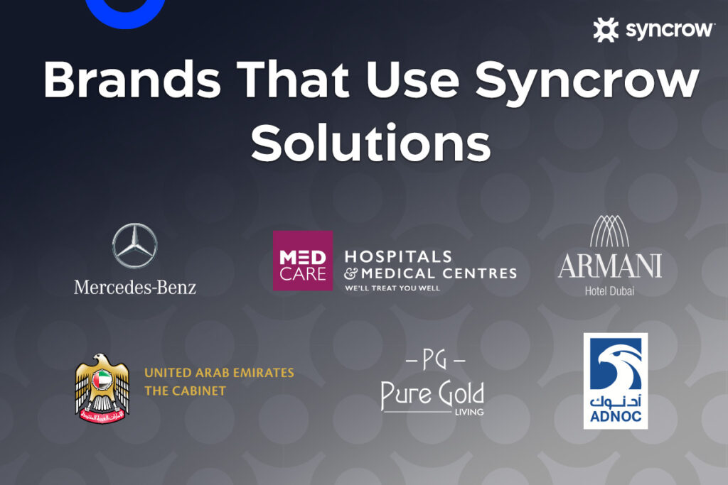 Logos of brands that use Syncrow solutions