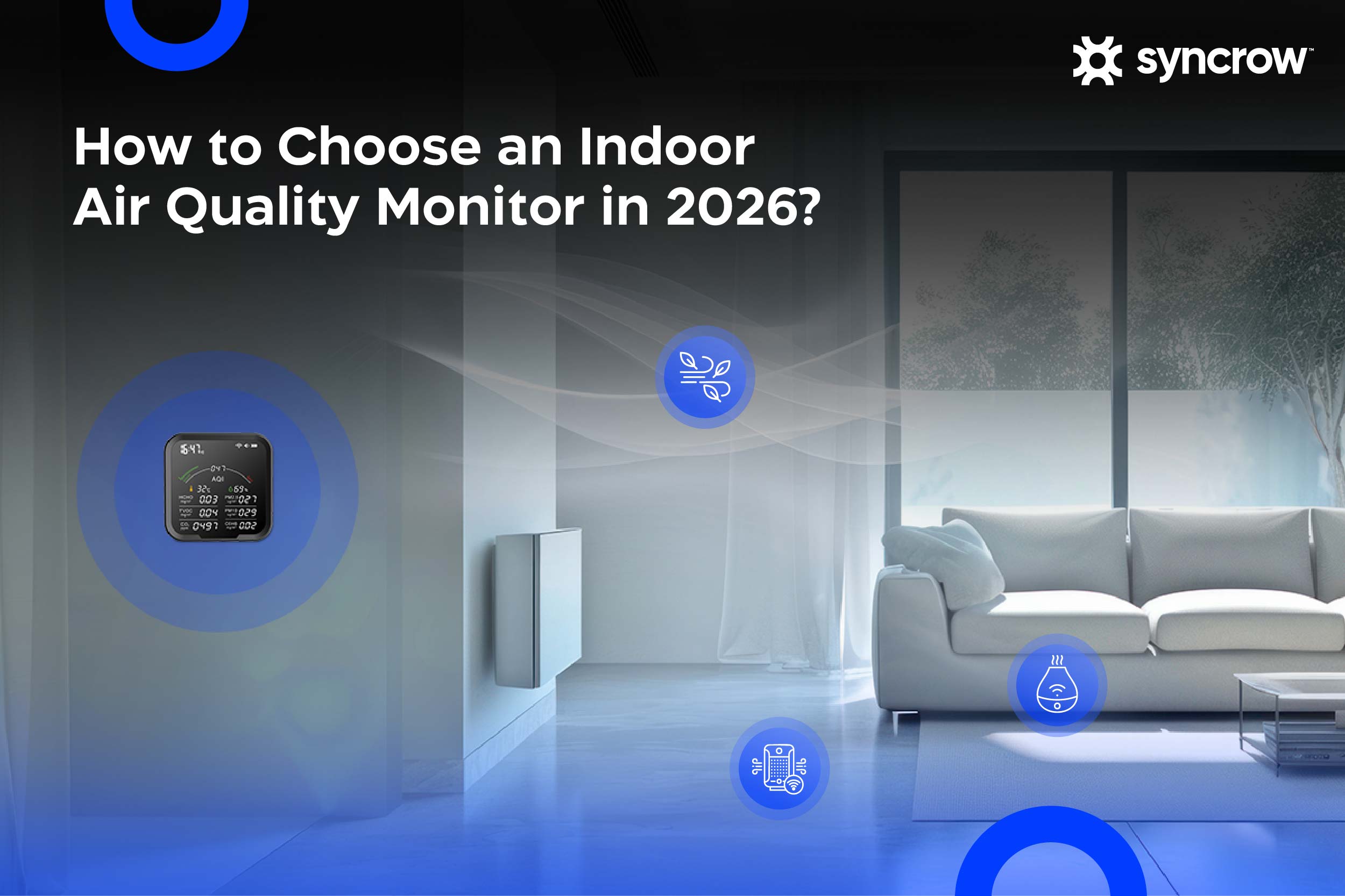 Banner showing a home and an air quality monitor