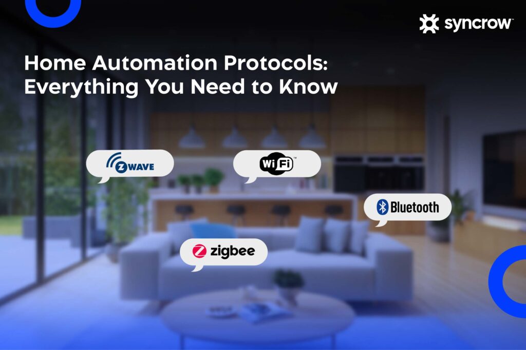 Smart Home Automation Protocols with icons